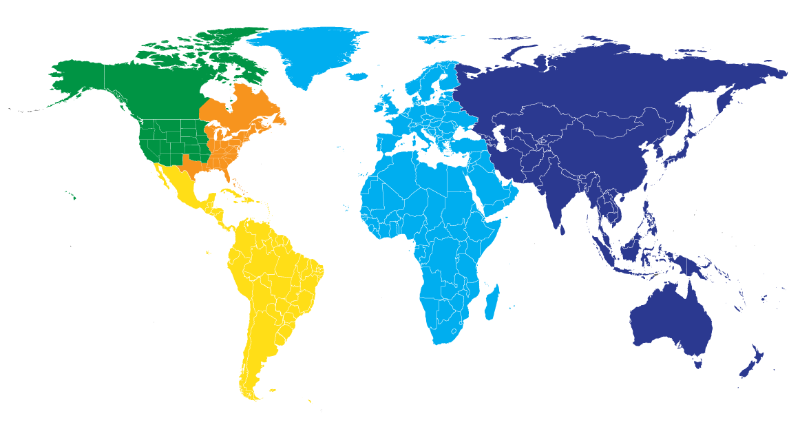 Global Map of Sales Reps
